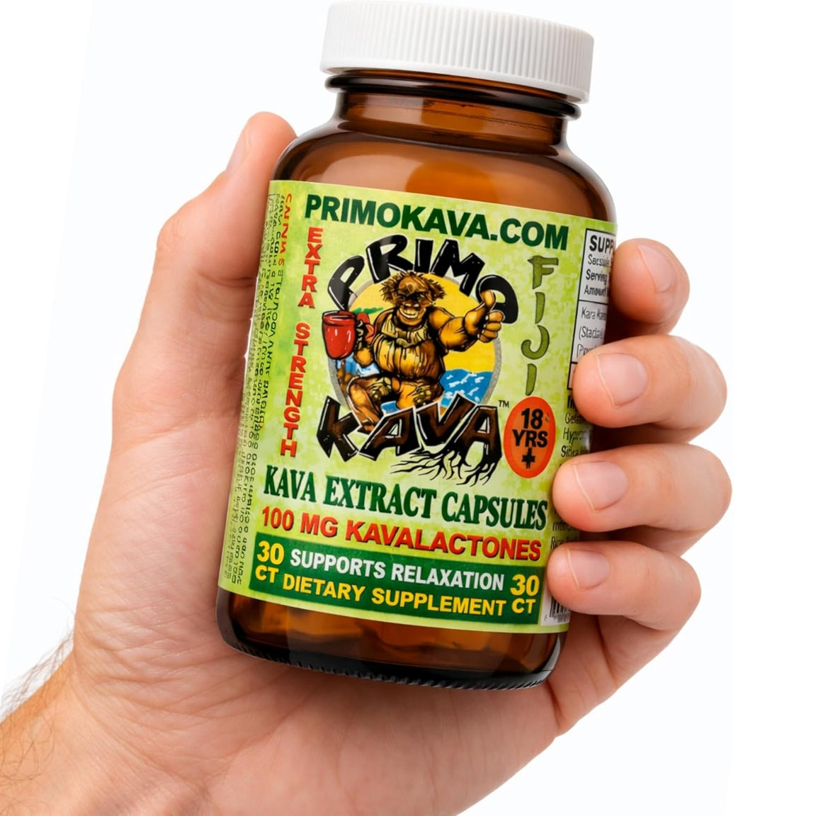 100mg capsules in hand