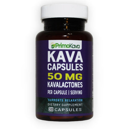 Kava Capsules | 50 mg Standardized Kavalactones per Capsule | Verified by COA | Wholesale