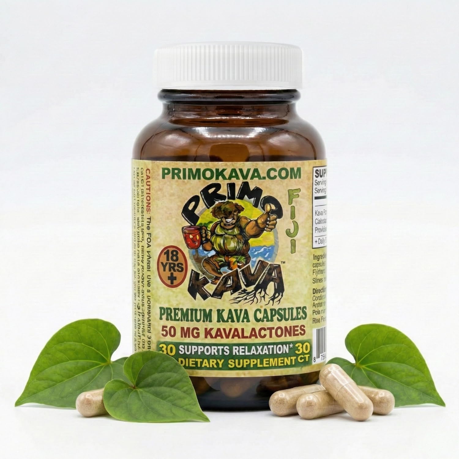 50mg capsules and leaves