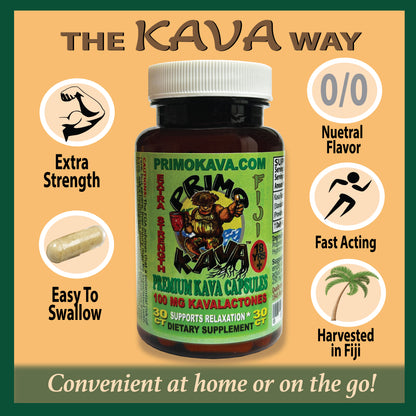 The Kava Way: Harvested in Fiji, Fast Acting, Extra Strength, Easy To Swallow