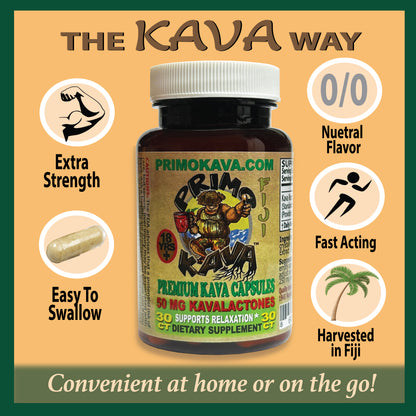 The Kava Way, Extra Strength, Easy To Swallow, Harvested in Fiji