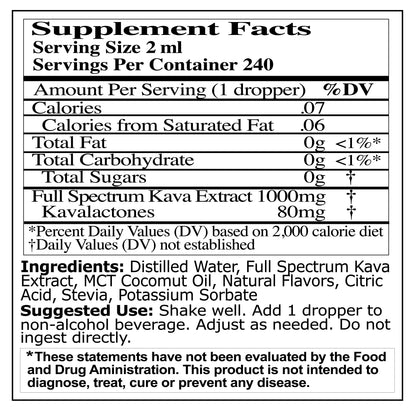 supplement facts for 16oz Beverage Enhancer